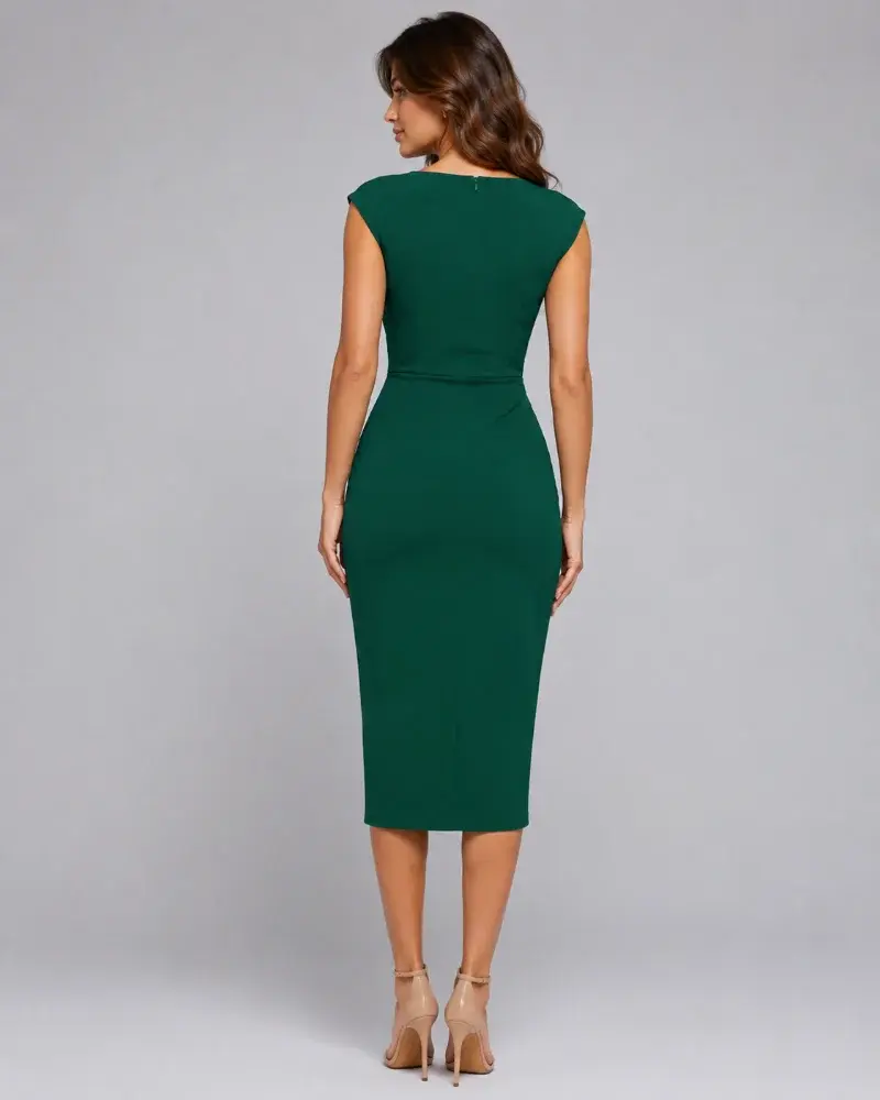 Green Midi Dress | Demo Listing with 6 Photos + Video - фото 6