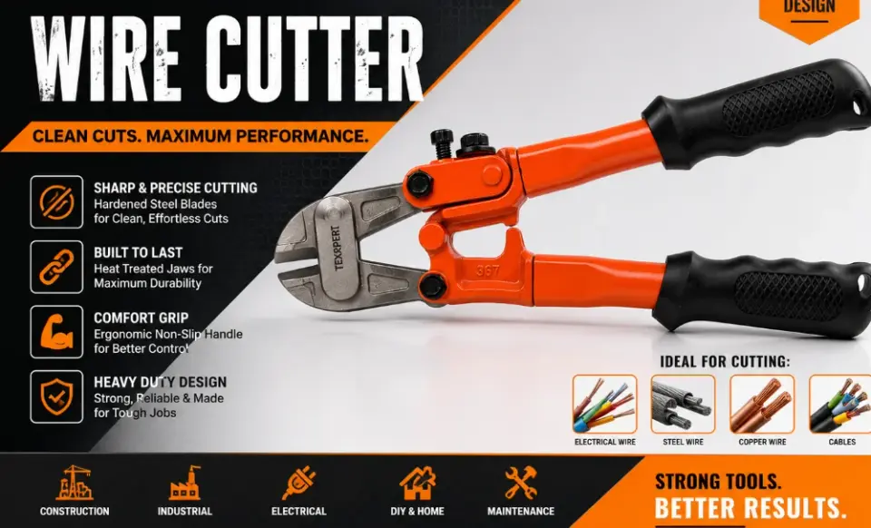 Heavy Duty Wire Cutters – Chrome Vanadium Steel Cable & Wire - фото 2