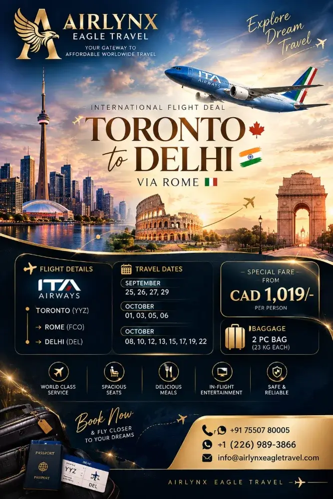 Airlynxeagletravel | Canada Flight Tickets & International T - фото 1
