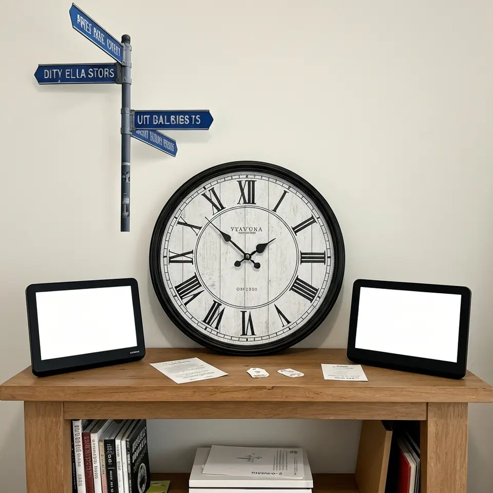 Large Farmhouse Roman Numeral Wall Clock - фото 1