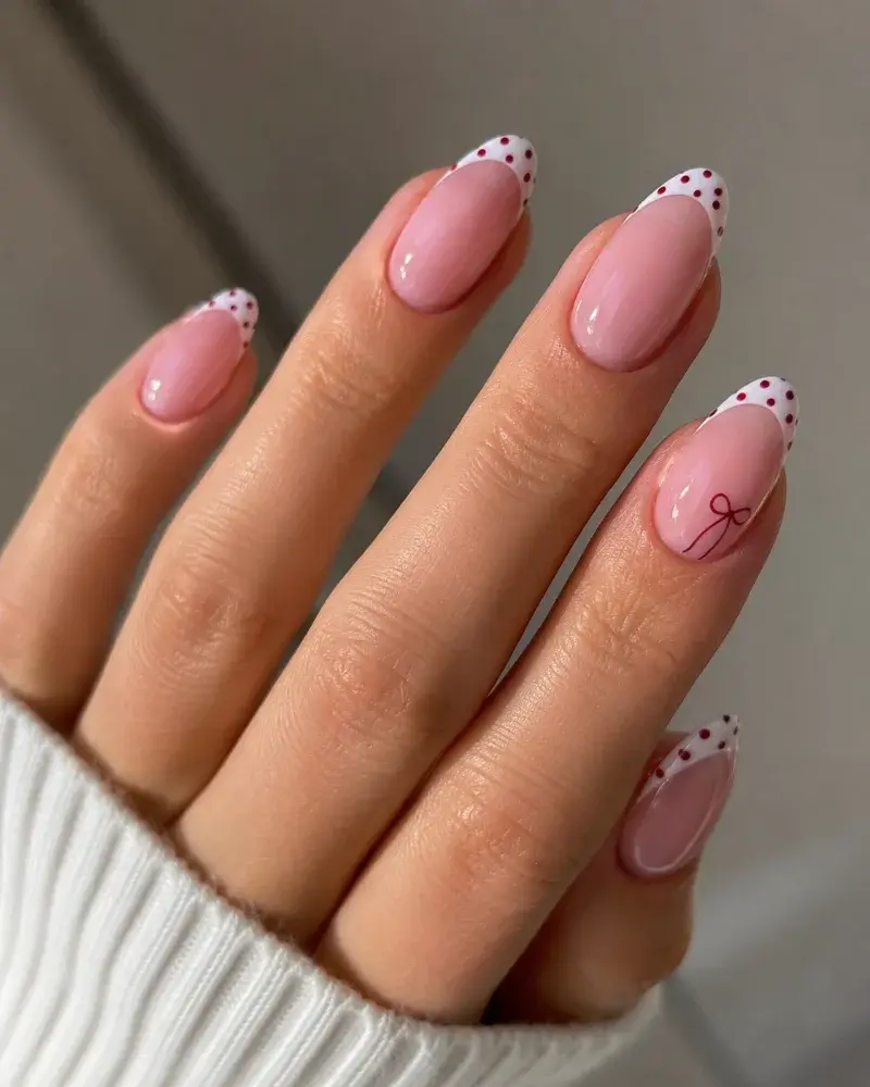 Burgundy Nail Art Polish for Dotted French Tips - фото 5