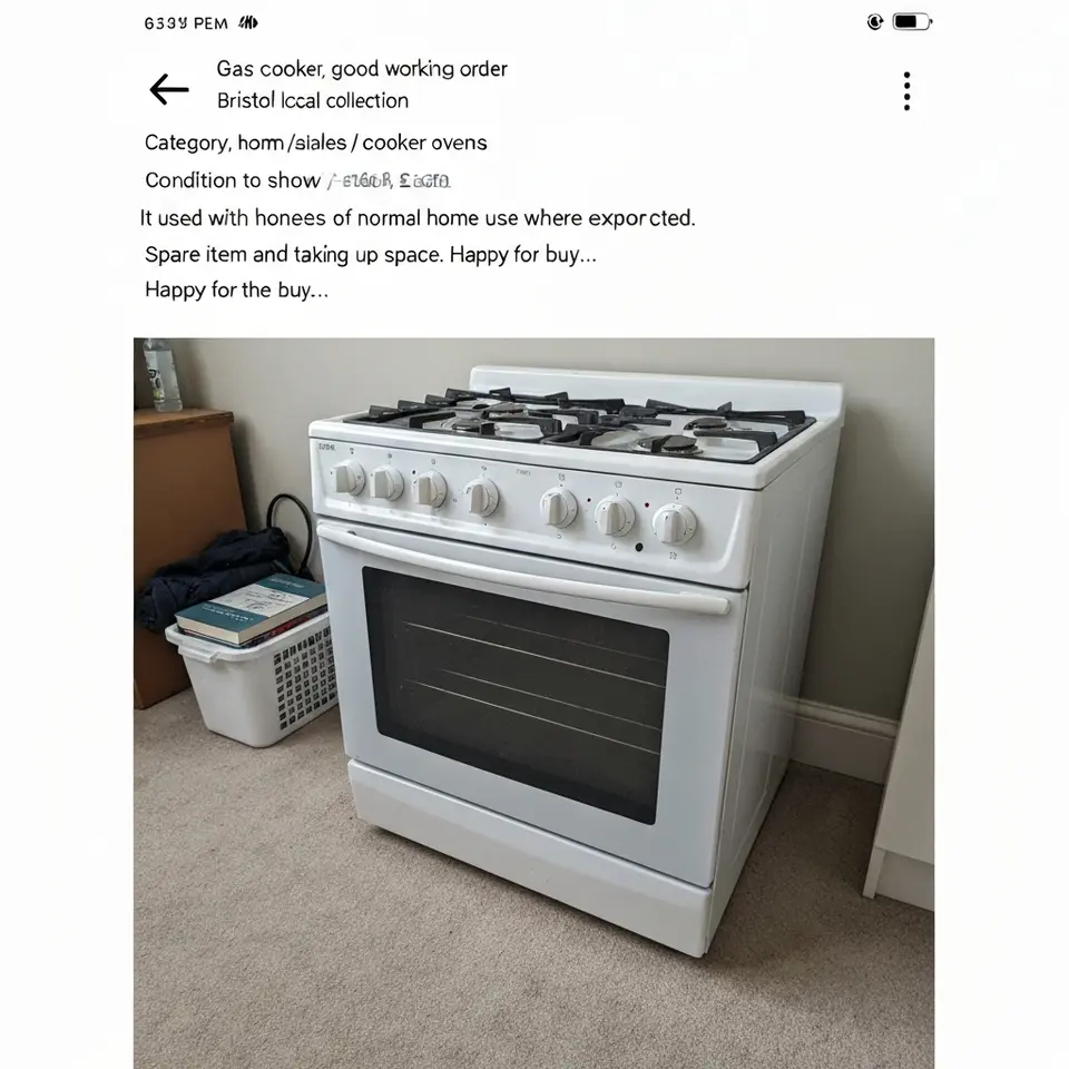 Gas cooker, good working order - Bristol local collection - фото 1