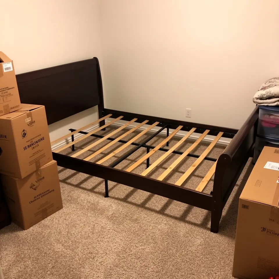 Queen Bed Frame, Good Used Condition - фото 1