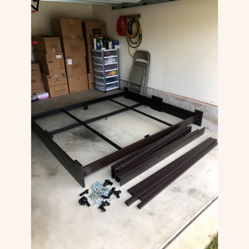 Full Size Bed Frame, Solid and Clean - фото 1