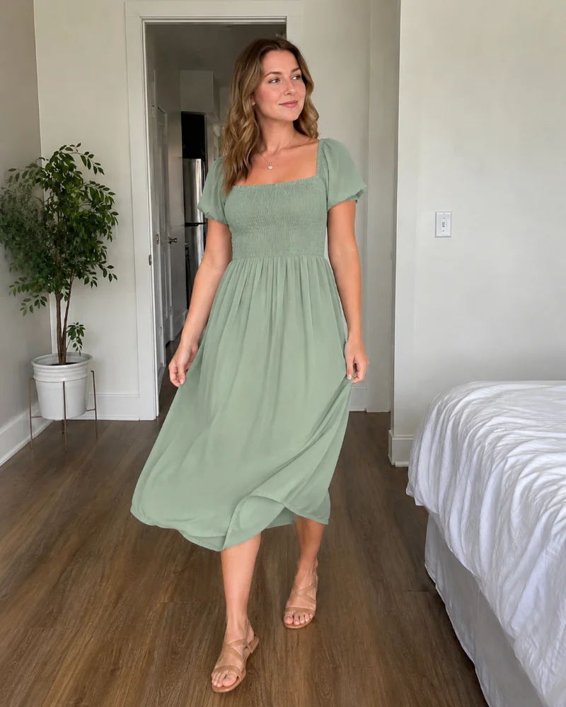 Demo Listing: Women’s Sage Green Dress, Size M - фото 6