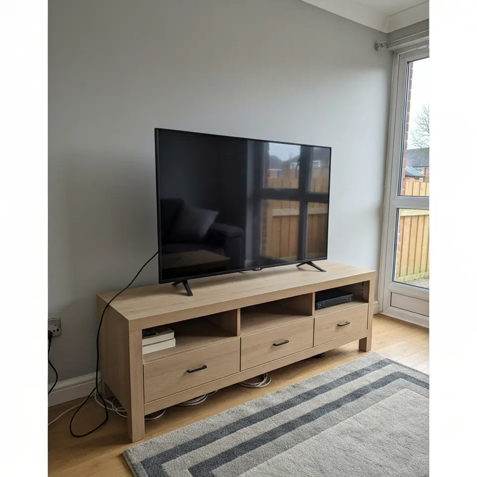 Modern TV unit with storage drawers - Manchester for collection - фото 1