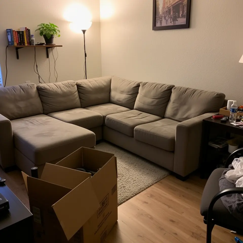 Modern Sectional Couch, Pickup Only, Minor Wear - фото 1
