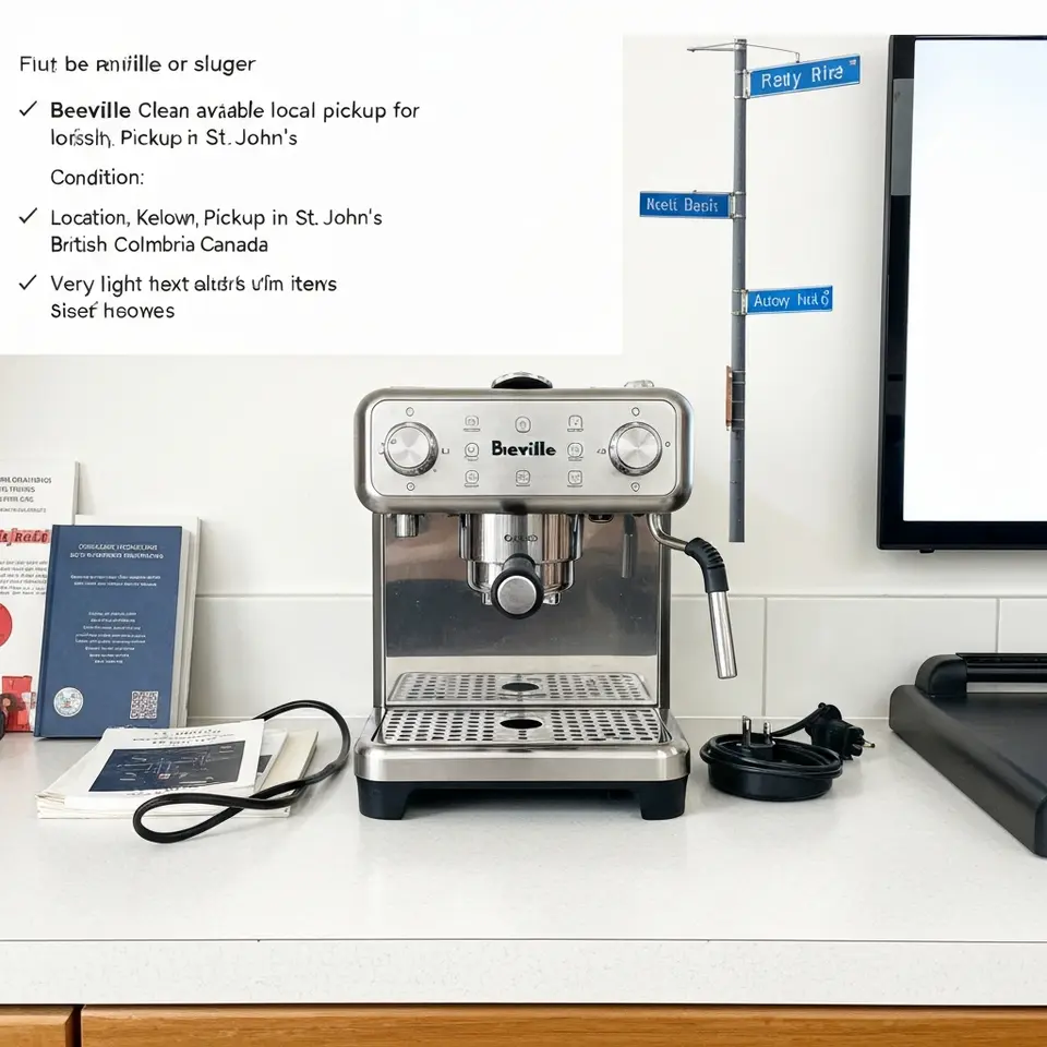 Breville espresso machine, clean and available for local pickup in St. John's - фото 1