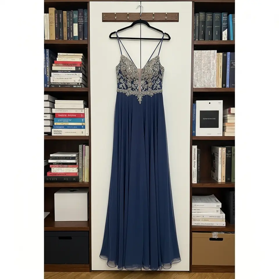 Floor Length Formal Evening Gown Size 8 - фото 1