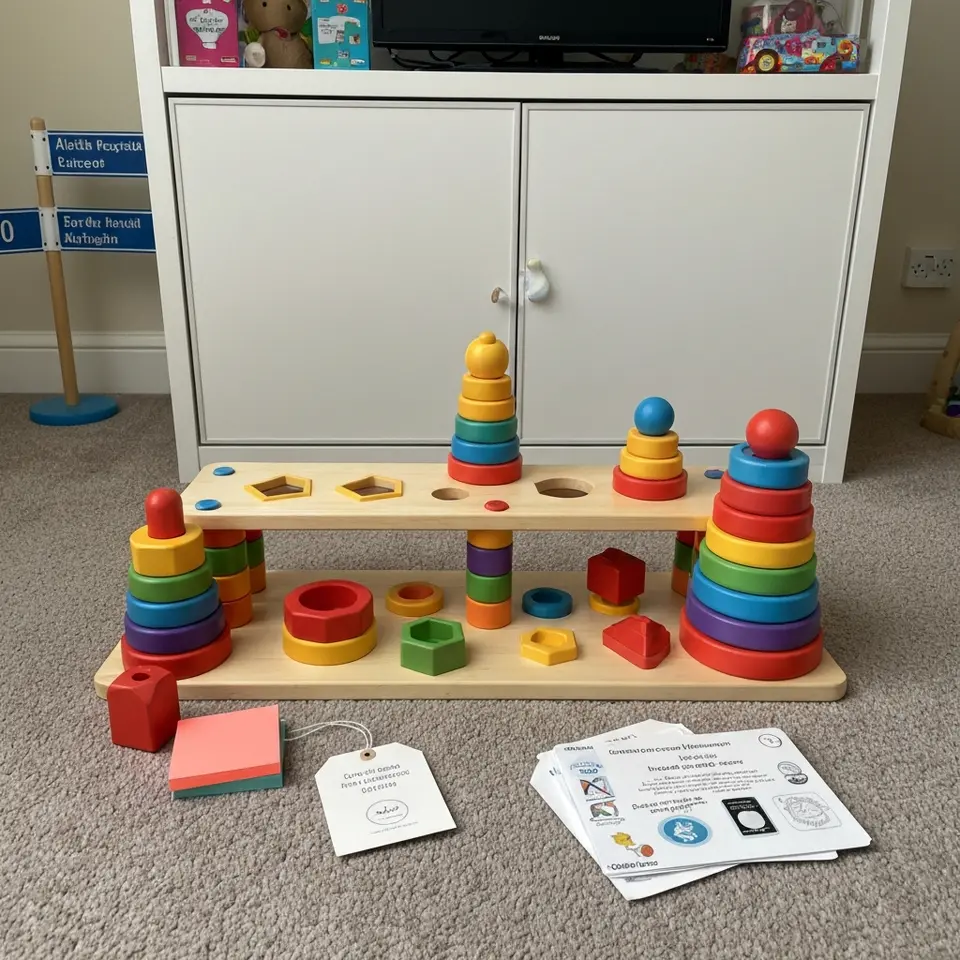 Montessori Shape Sorter and Stacking Toy Set - фото 1