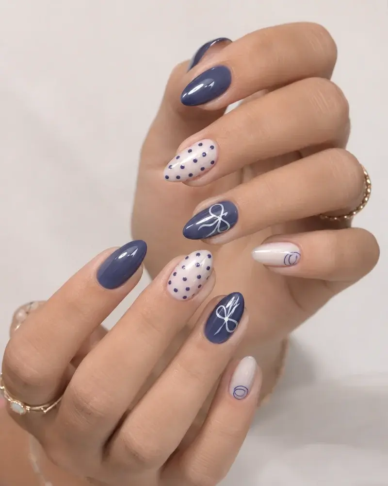 Periwinkle Blue Nail Polish for Bow and Dot Nail Art - фото 3