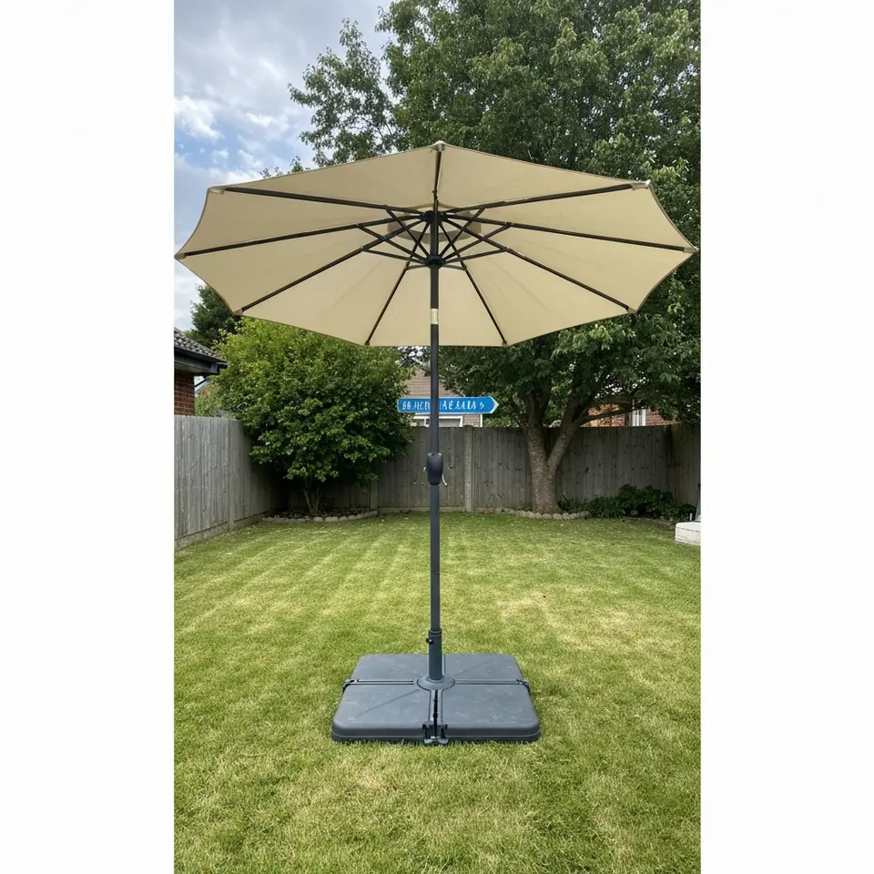 Patio Cantilever Umbrella 10 Foot with Base - фото 1