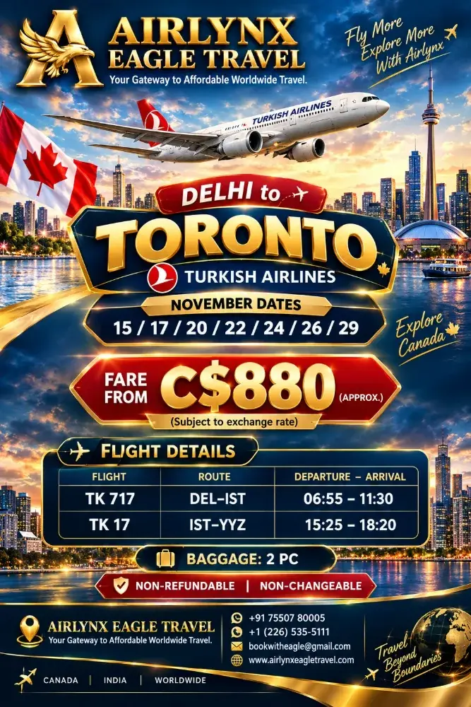 Canada to India Flight Tickets - фото 1