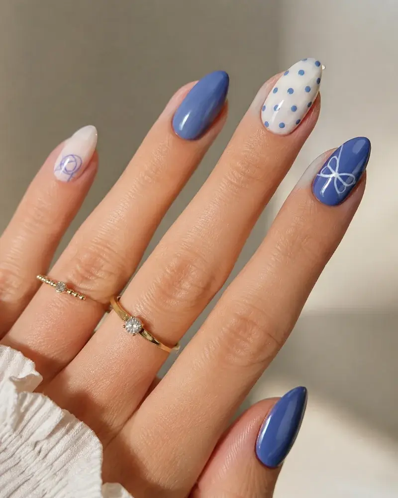 Periwinkle Blue Nail Polish for Bow and Dot Nail Art - фото 2