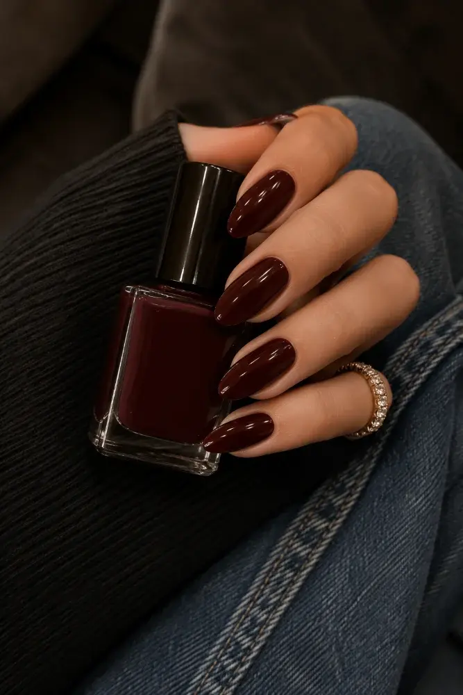 Dark Cherry Nail Polish – Glossy Oxblood Manicure Shade - фото 5