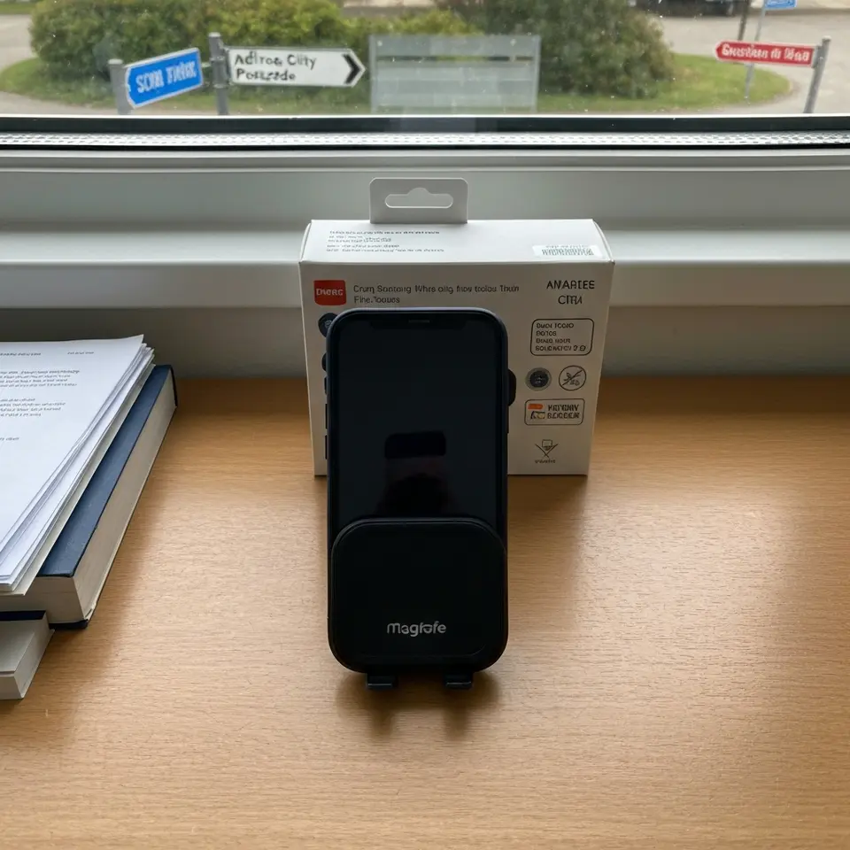 MagSafe-Compatible Car Mount with Charging Pad - фото 1