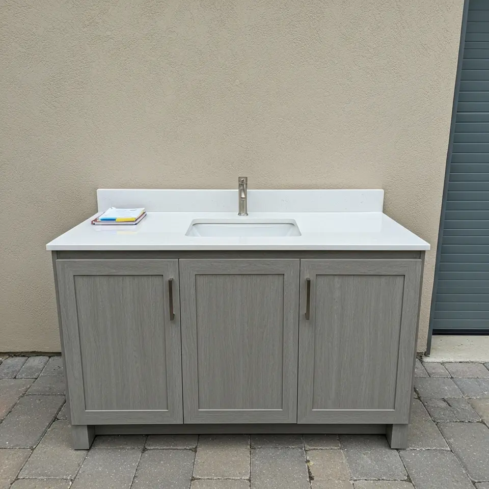 36 Inch Bathroom Vanity with Quartz Top and Sink - фото 1