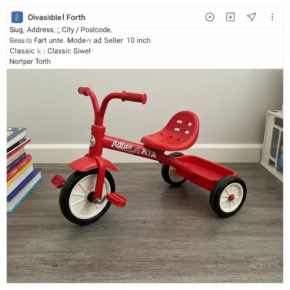 Radio Flyer Classic Red Tricycle 10 Inch - фото 1