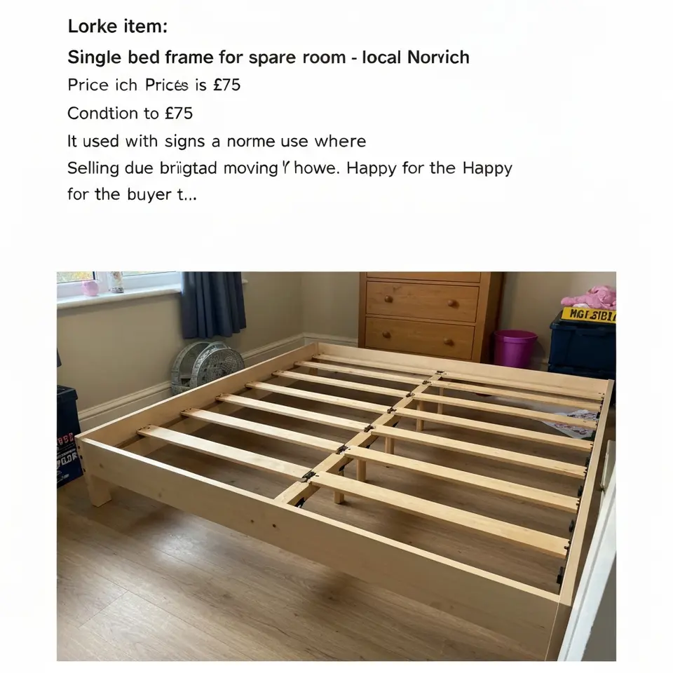 Single bed frame for spare room - Norwich local collection - фото 1