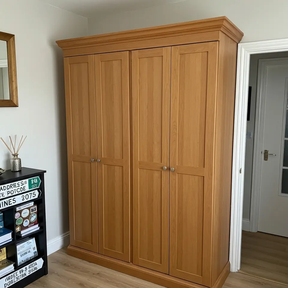 Solid pine wardrobe, two doors, ready for a new home - фото 1