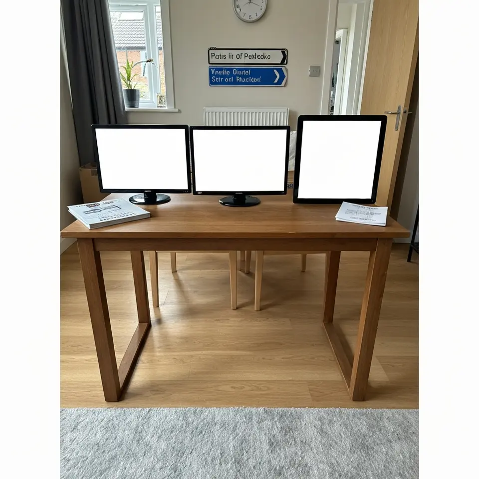Standing desk with adjustable height, good practical condition - фото 1