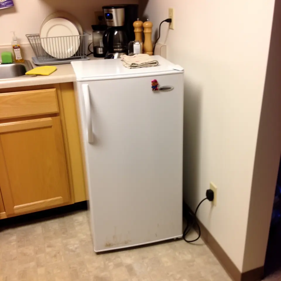 Clean Compact Refrigerator, Ready to Use, Works Fine - фото 1