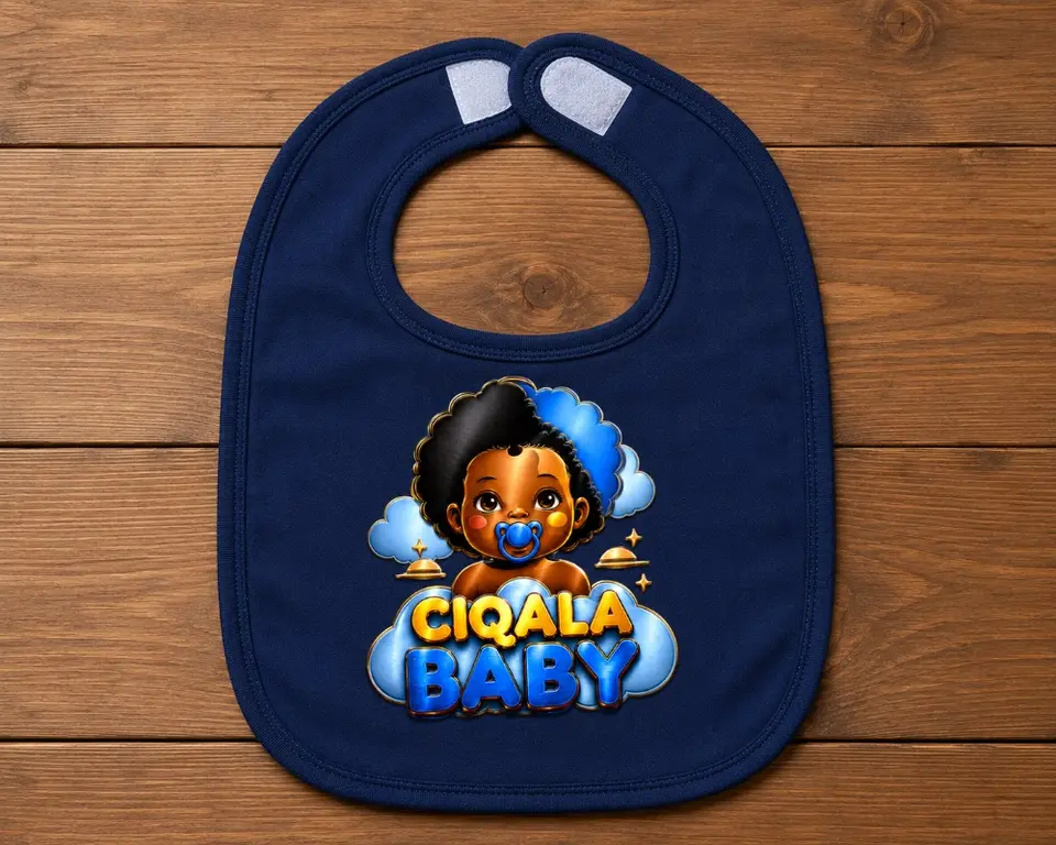 Blue and White Ciqala Baby Onesie Set Bundle Including Bib - фото 2