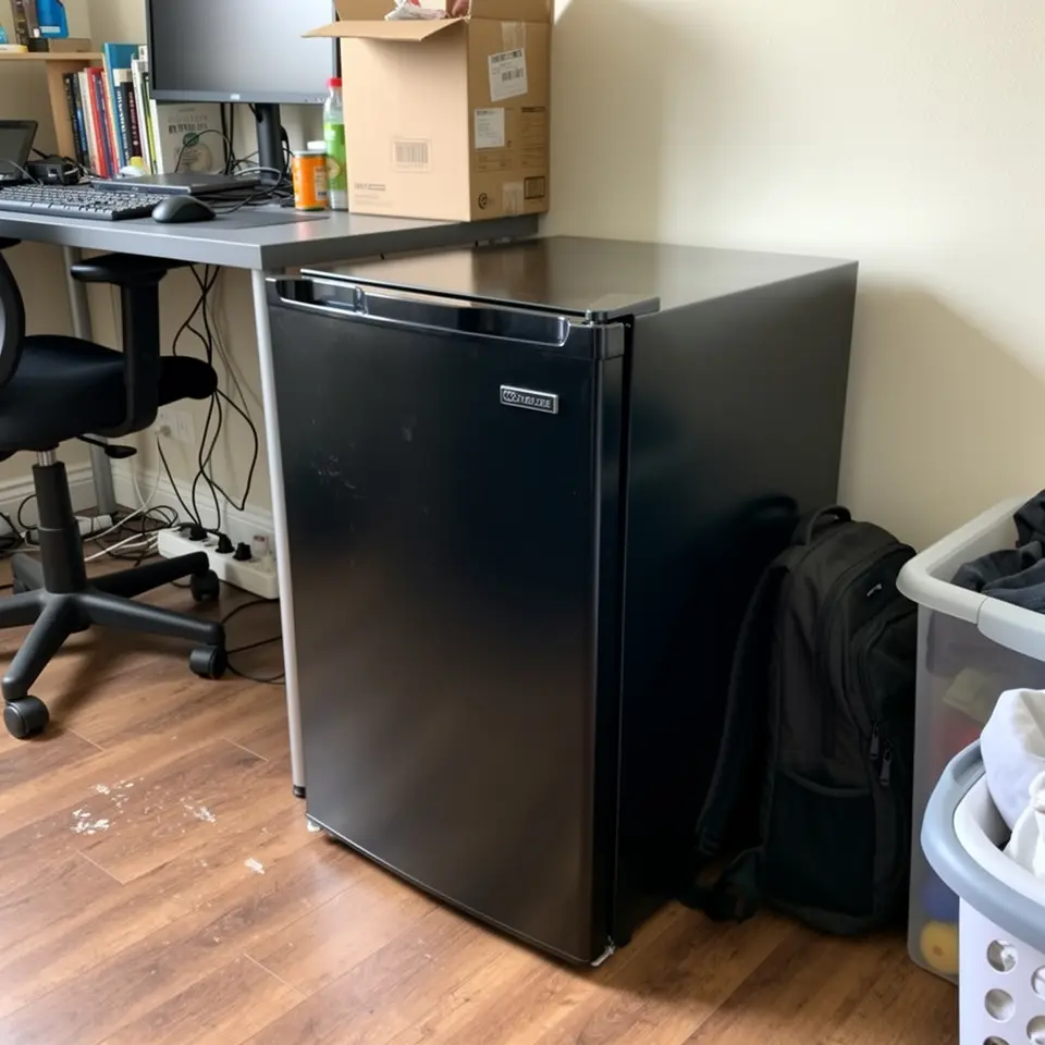 Black Mini Refrigerator, Light Use, Ready To Use - фото 1