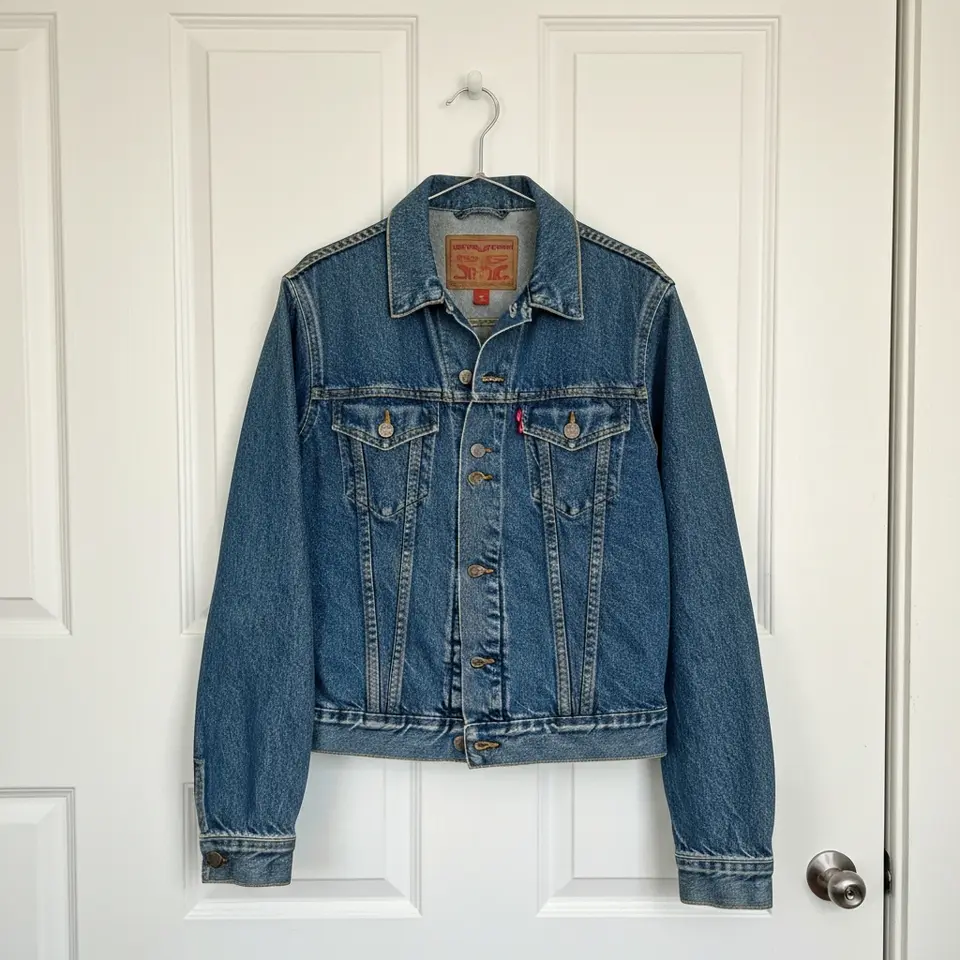 Vintage 1990s Levi's Denim Trucker Jacket, Light Wear - фото 1