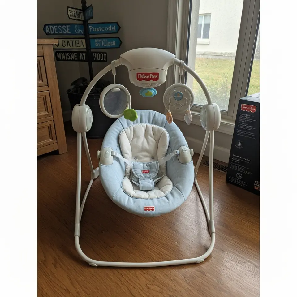 Like-New Fisher-Price Snugapuppy Cradle Swing - фото 1