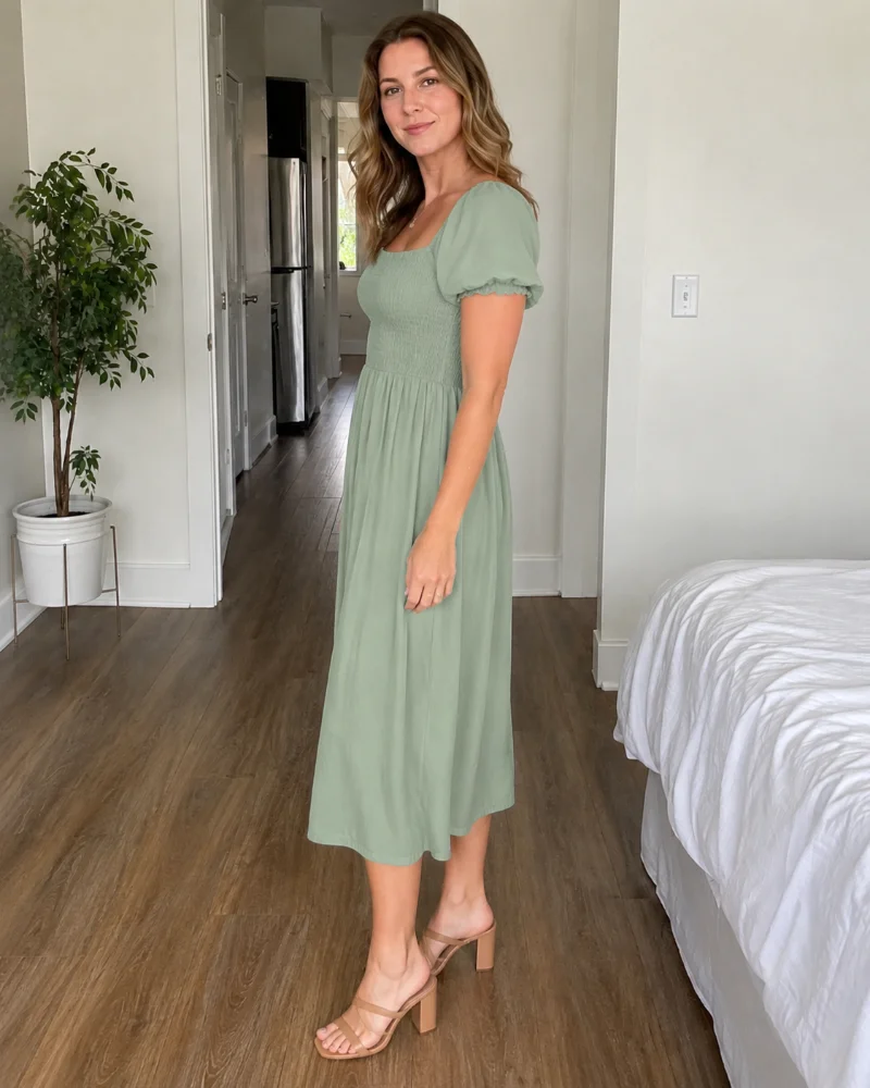 Demo Listing: Women’s Sage Green Dress, Size M - фото 2