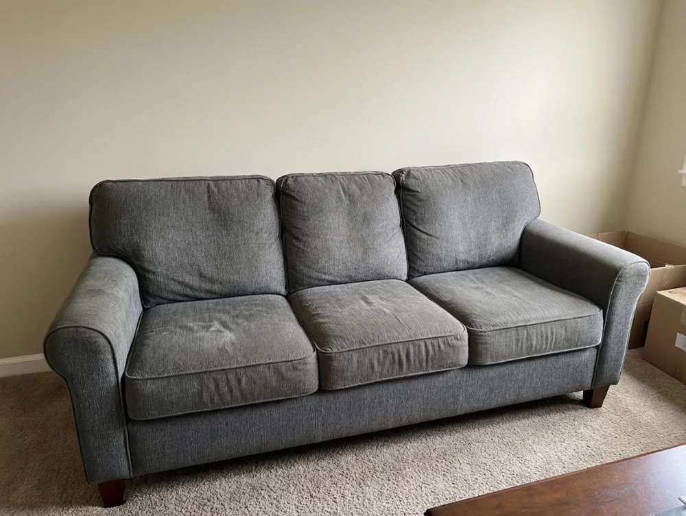 Gray Sectional Couch, Good Condition, Pickup in New York - фото 1