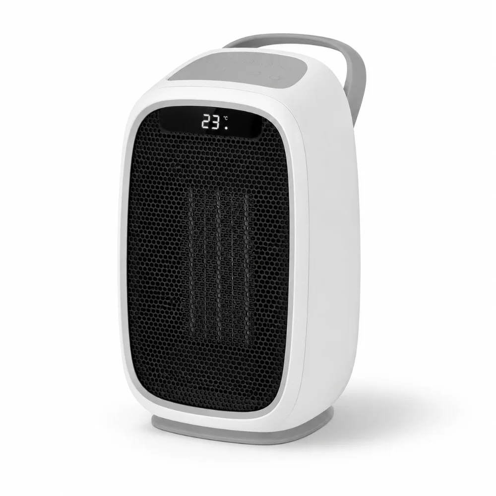 Portable Ceramic Space Heater with Digital Thermostat, 1500W - фото 2