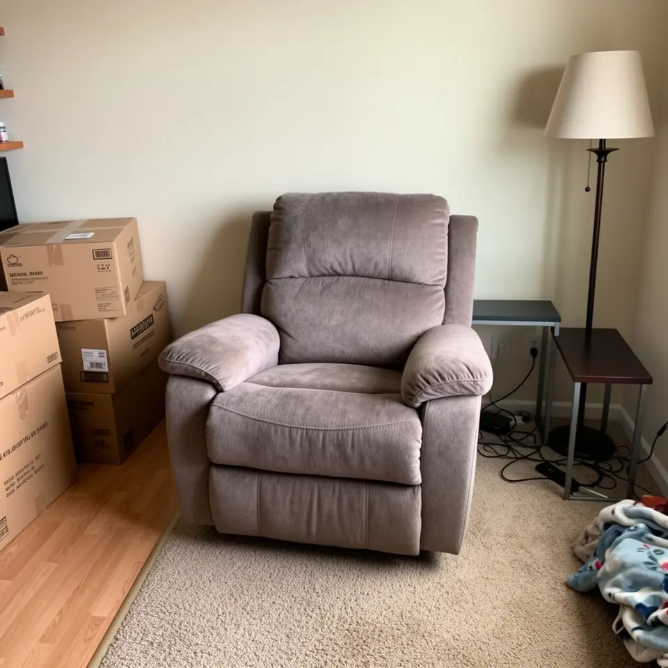Reclining Couch, Works Fine, Moving Sale - фото 1