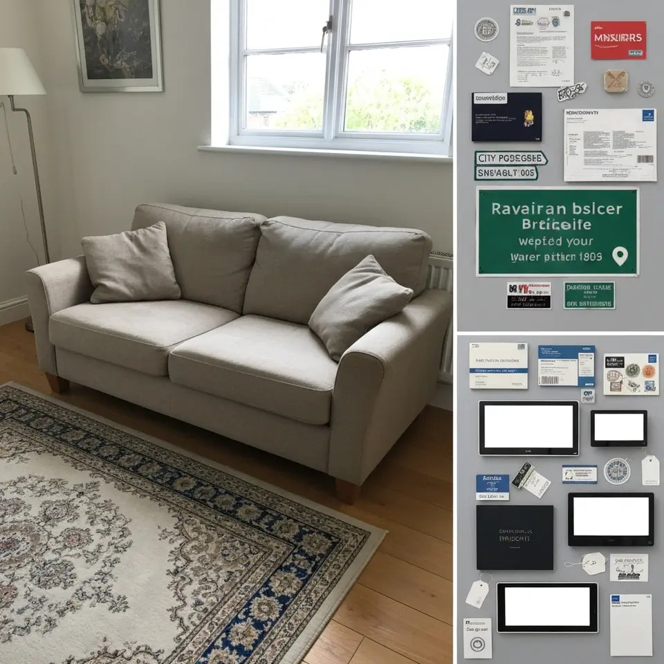 Two-seater fabric sofa from smoke-free flat, local collection - фото 1