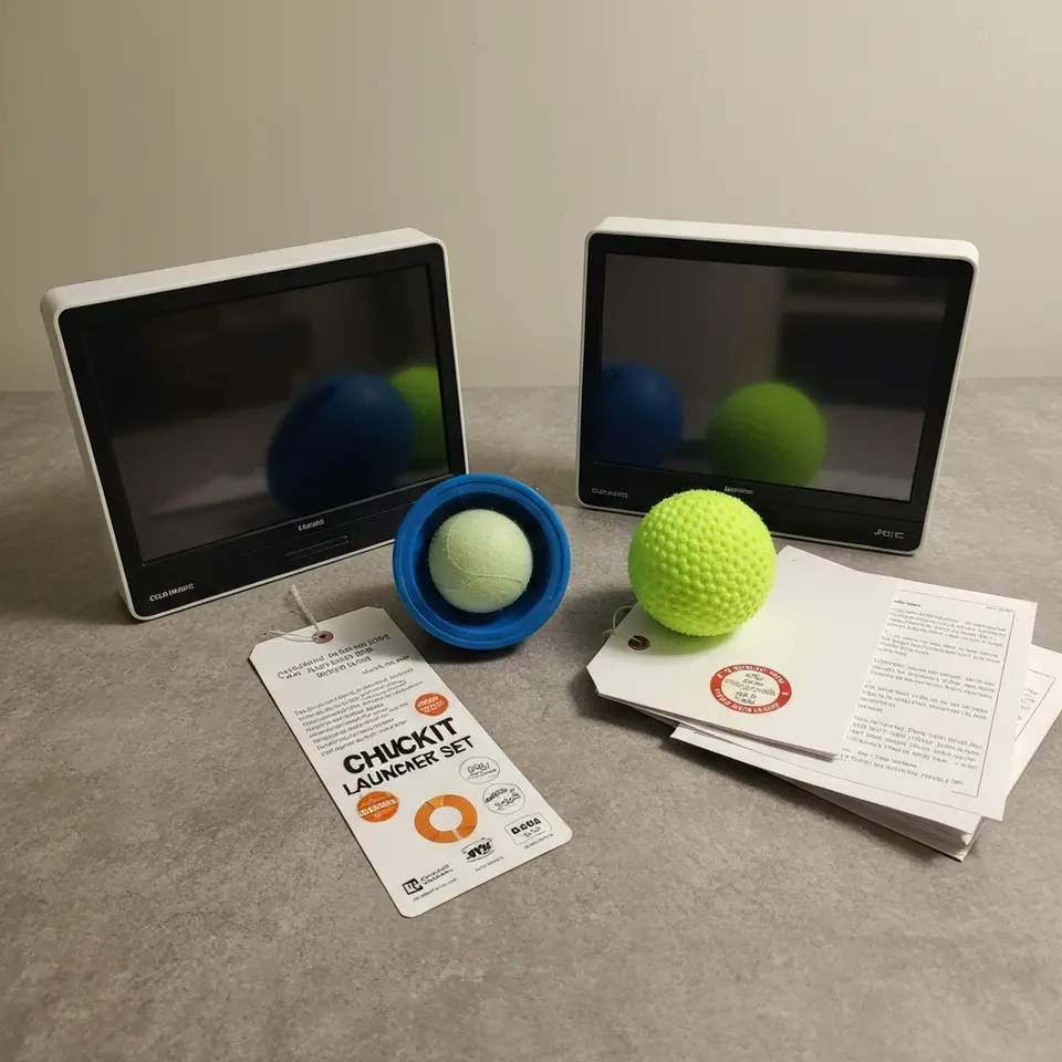 Chuckit Launcher and Ball Set, Unused Condition - фото 1
