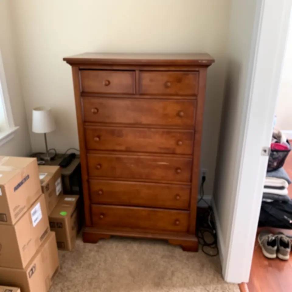 Solid Wood Dresser, Used but Sturdy, Works Fine - фото 1