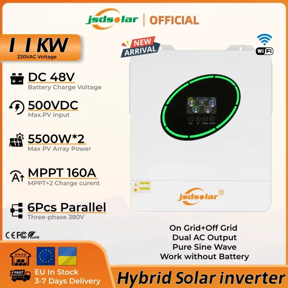 ⚡ Гібридний інвертор JSDsolar 11 кВт - Сучасний інвертор - фото 1