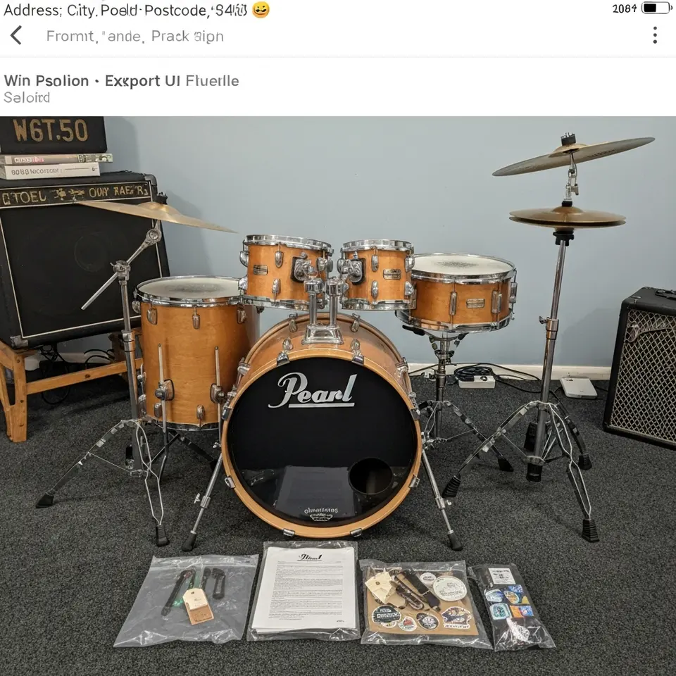 Pearl Export Five Piece Drum Set with Hardware - фото 1