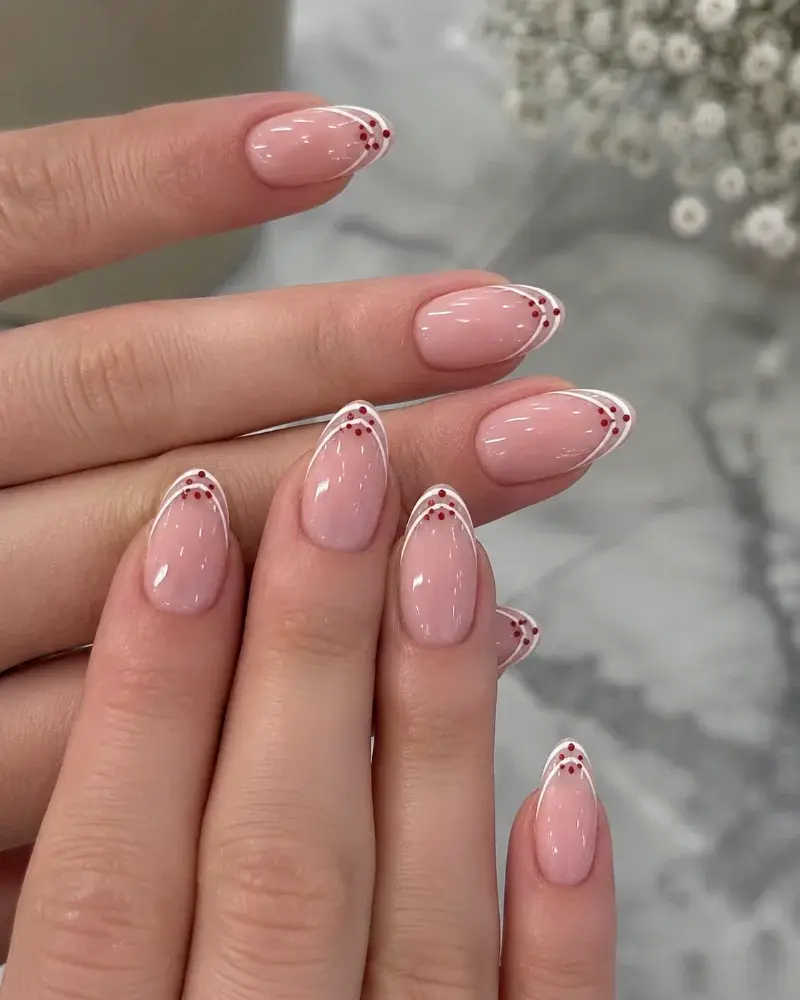 Burgundy Nail Art Polish for Dotted French Tips - фото 6