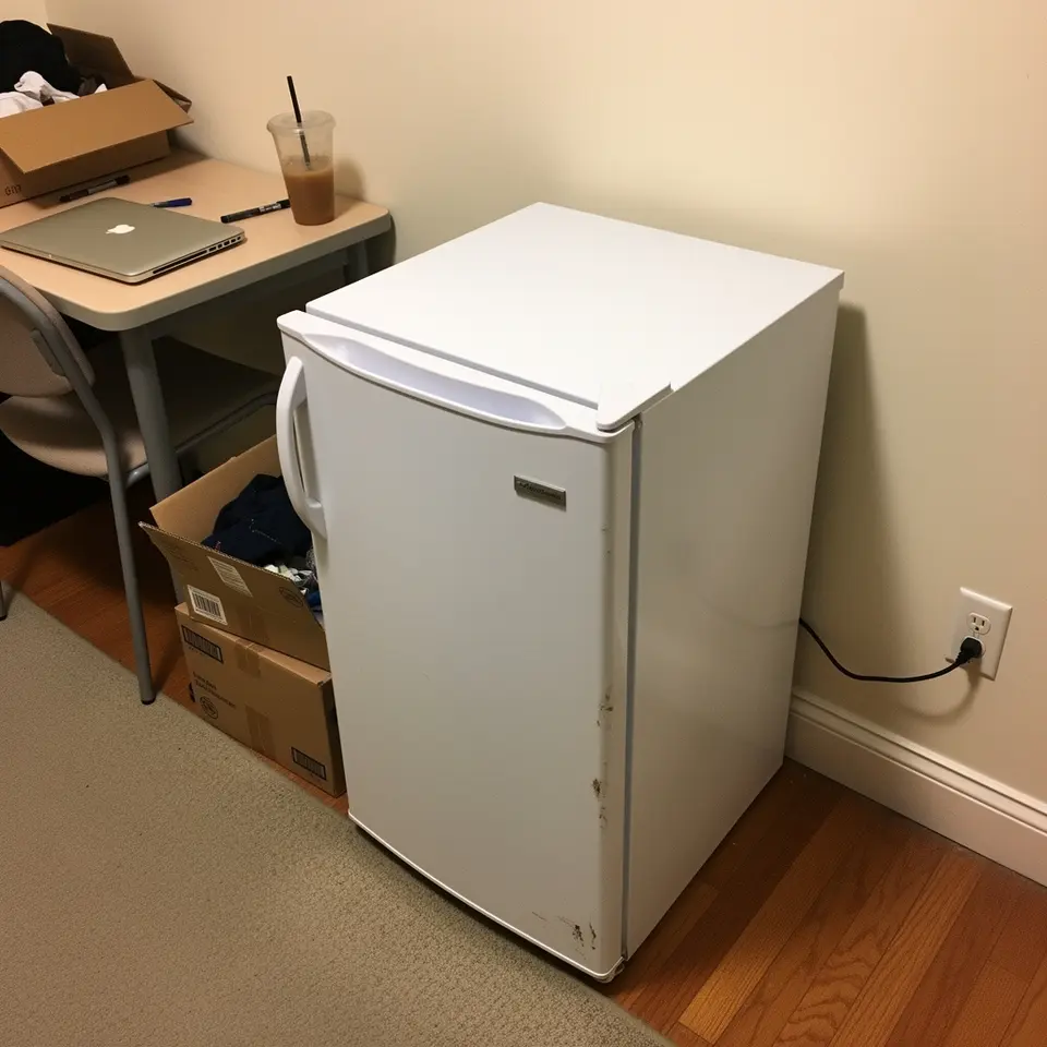 White Mini Fridge, Works Fine 4adc-2 - фото 1