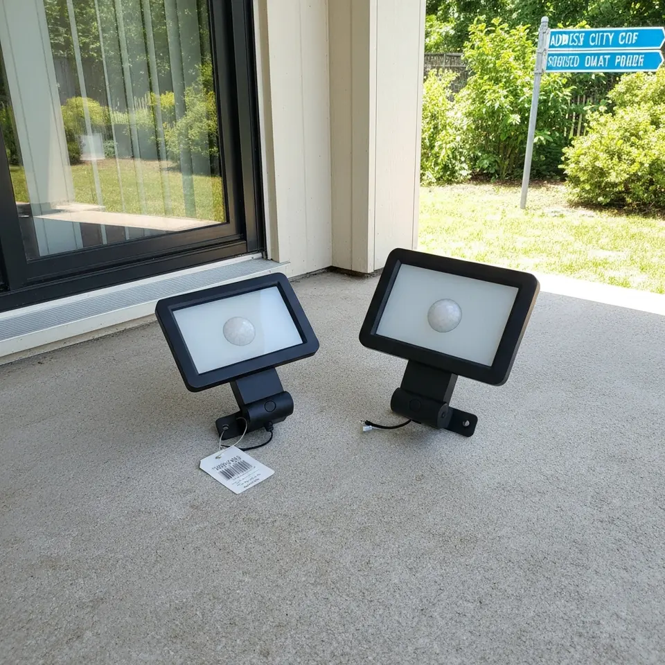 Black Motion Sensor Porch Light Pair, Local Pickup - фото 1