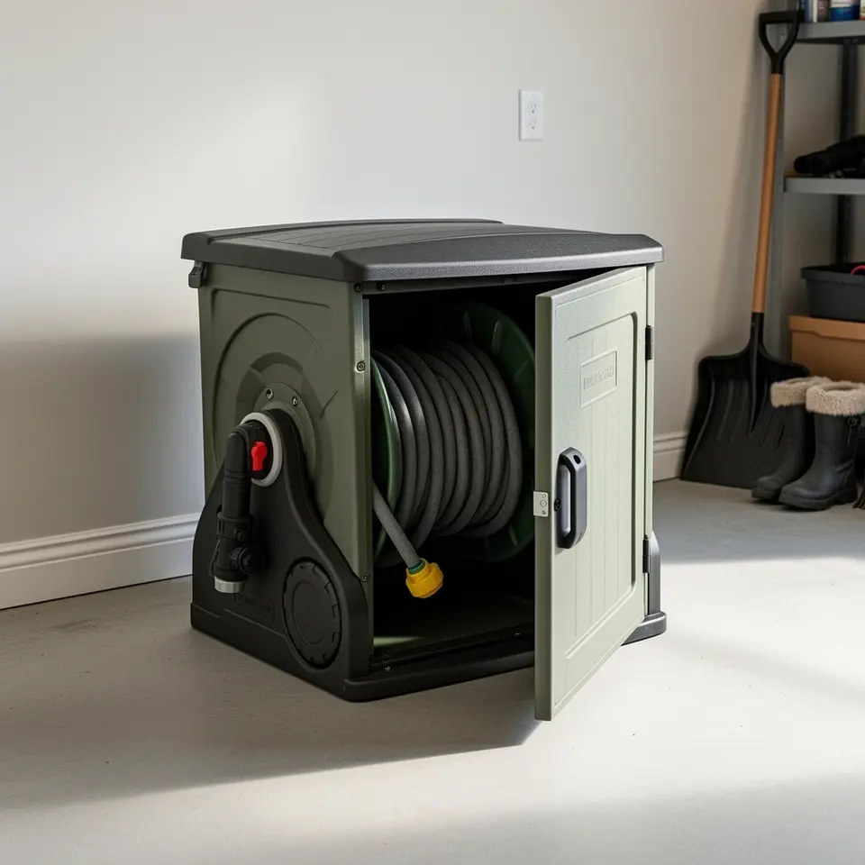 Garden hose reel cabinet, good condition for home use in St. John's - фото 1