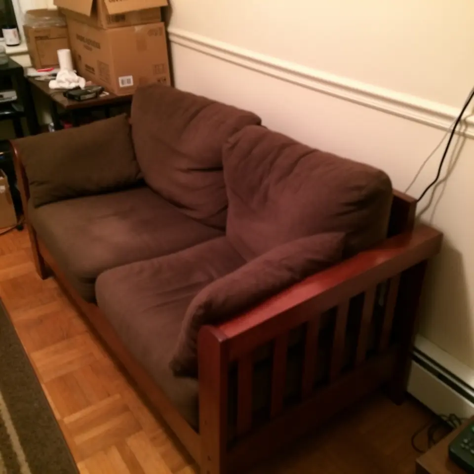 Brown Couch, Solid Frame and Soft Cushions, Priced To Sell - фото 1