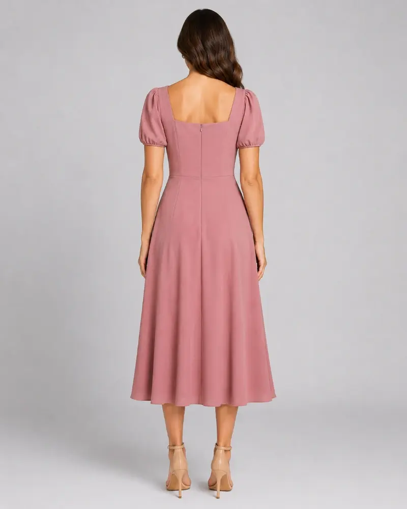 Dusty Rose Midi Dress | 6 Photos + Video Demo - фото 6
