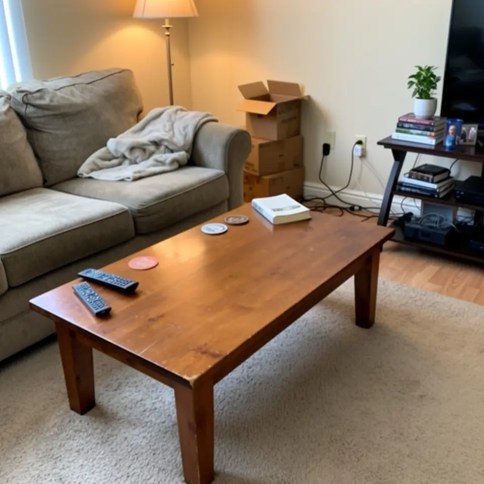 Solid Wood Coffee Table with Normal Wear, Minor Wear - фото 1