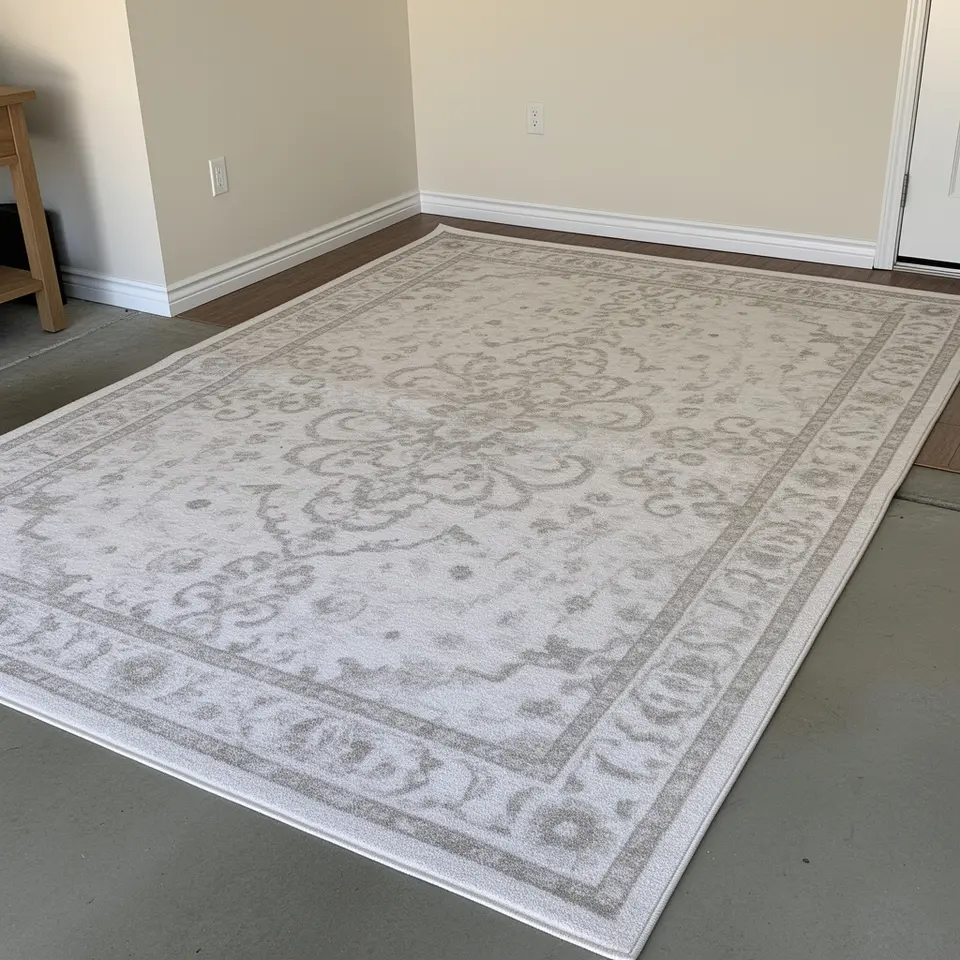 Area rug 8x10 neutral pattern - clean home item, pickup in Burnaby - фото 1