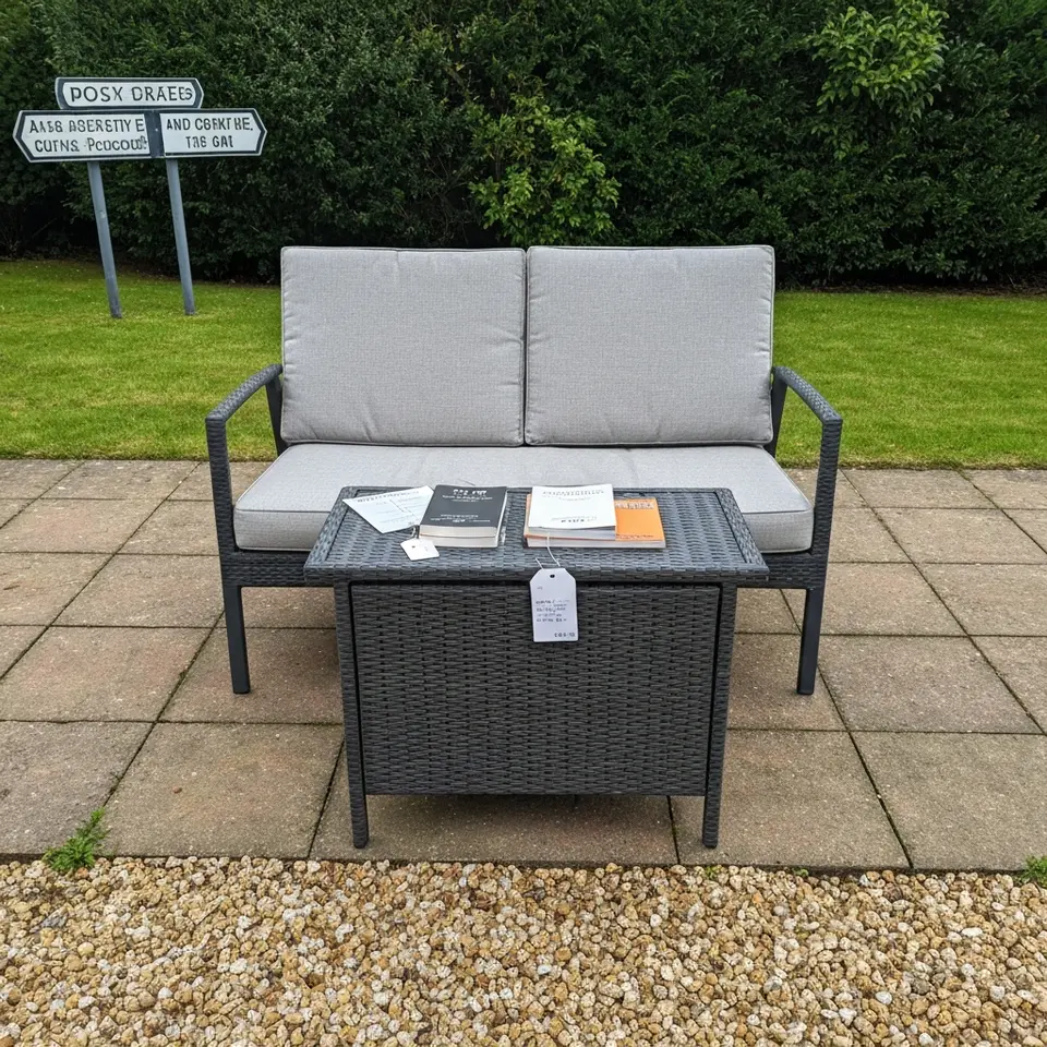 Rattan patio furniture set with cushions, local collection - фото 1
