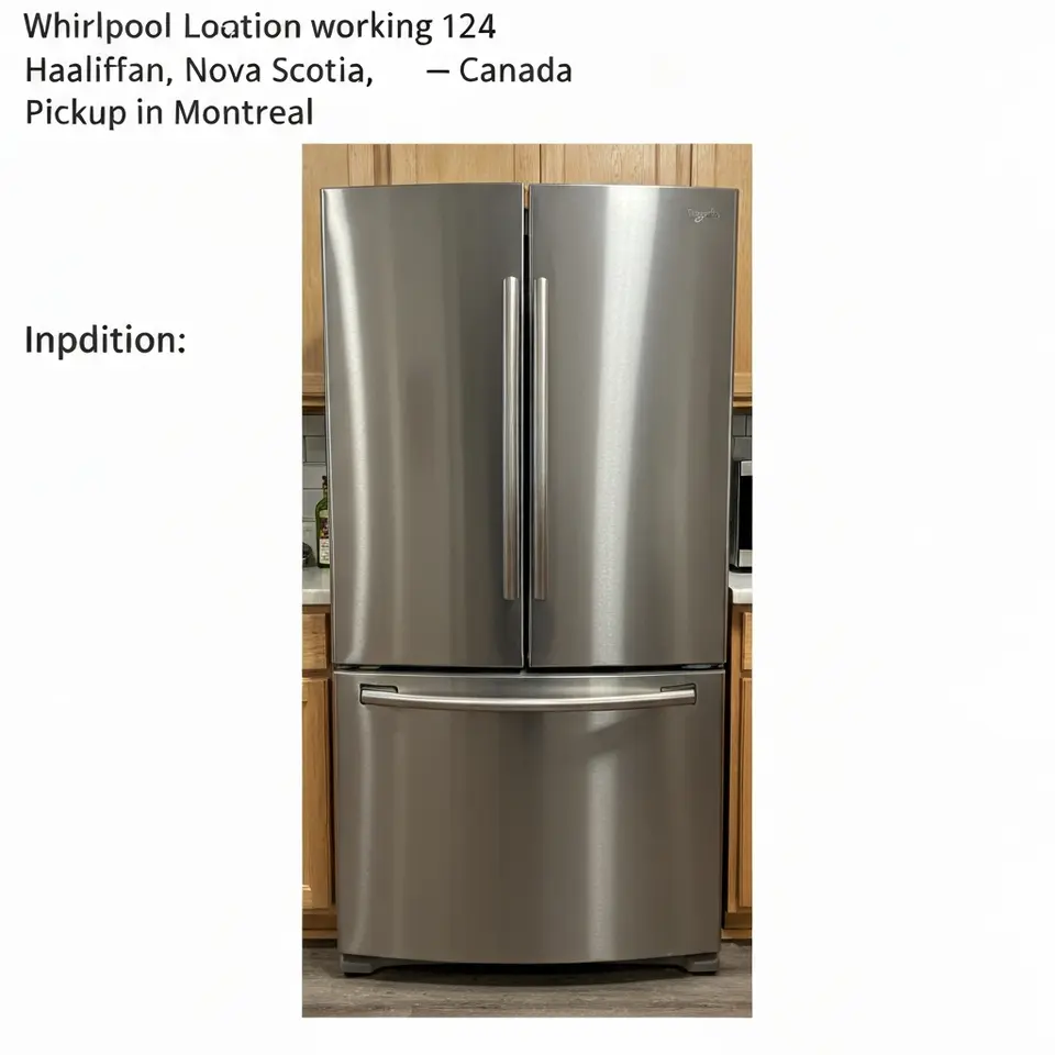 Whirlpool stainless fridge - working condition, pickup in Montreal - фото 1