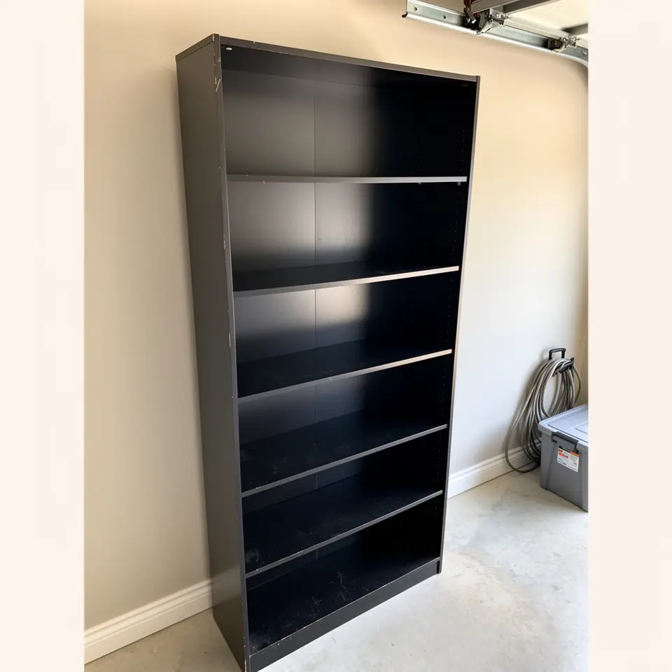 Bookshelf 5 shelf black - clean home item, pickup in Calgary - фото 1